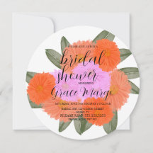 Wasserfarben Bloom Bouquet Pink Fett Brautparty