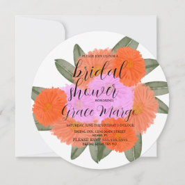 Wasserfarben Bloom Bouquet Pink Fett Brautparty Einladung