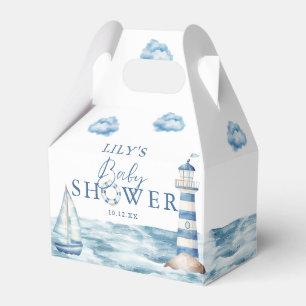 Wasserfarben Blue Nautical Baby Dusche Geschenkschachtel