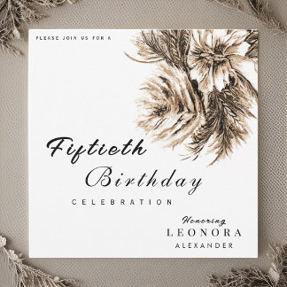 Wasserfarben-Blume JEDE Geburtstagsparty Einladung