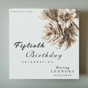 Wasserfarben-Blume JEDE Geburtstagsparty Einladung