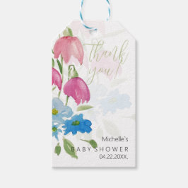 Wasserfarben-Blume mit Blütenboden und Blütenblätt Geschenkanhänger