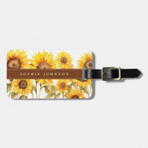 Wasserfarben-Blumen-Gepäckanhänger Gepäckanhänger