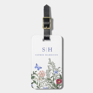 Wasserfarben-Blumen-Gepäckanhänger Gepäckanhänger
