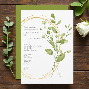 Wasserfarben-Blumen-Hochzeitseinladung Einladung