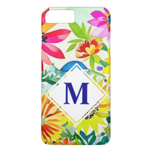 Wasserfarben Blumen Monogrammiert Case-Mate iPhone Hülle