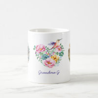 Wasserfarben Blumenherz Hummingbird Foto Geschenk