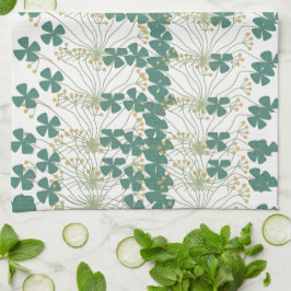 Wasserfarben-Blumenmuster Individuelle Hintergrund Geschirrtuch