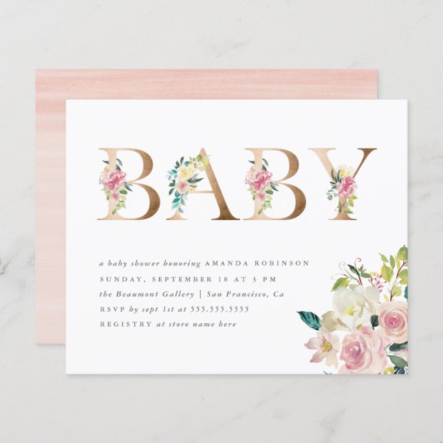 Wasserfarben-Blütengoldkleider (Vorne/Hinten)