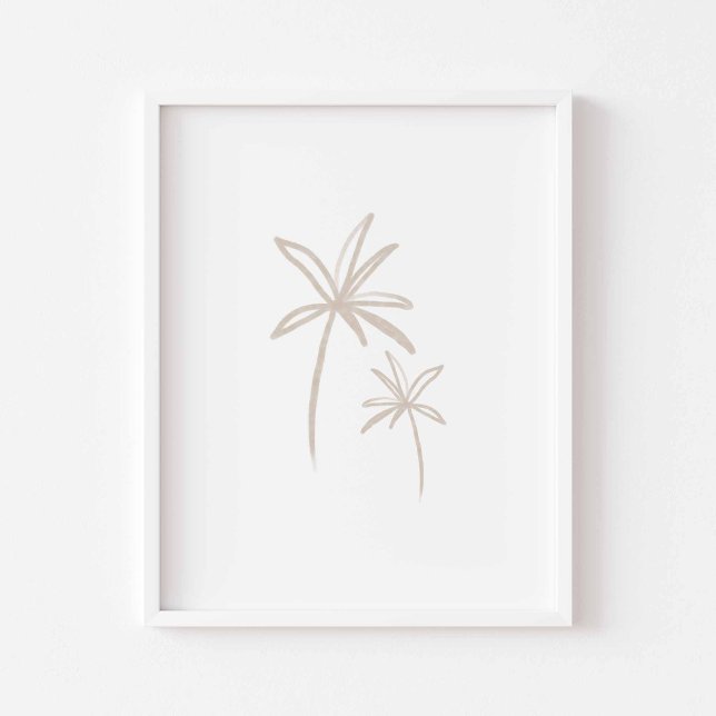Wasserfarben-Boho-Palmenposter Poster (Von Creator hochgeladen)