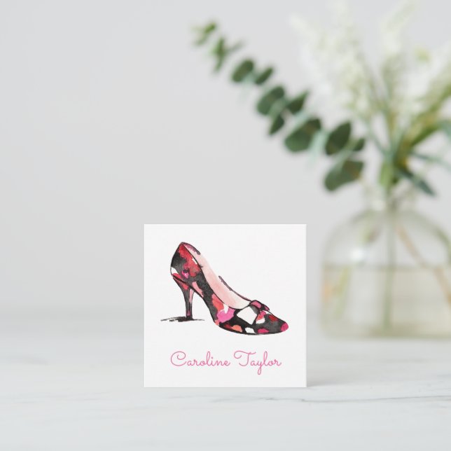 Wasserfarben-Branddesign-Schuhcreme Mitteilungskarte (Stehend Vorderseite)