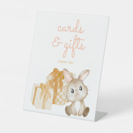 Wasserfarben Bunny Baby Dusche Geschenke und Karte Sockelschild