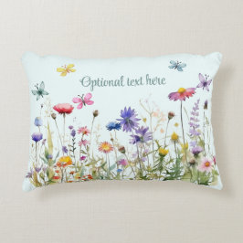 Wasserfarben-Butterfliegen-Wildblume - beide Buchs Dekokissen