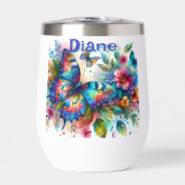 Wasserfarben Butterfly Blumengarten Personalisiert