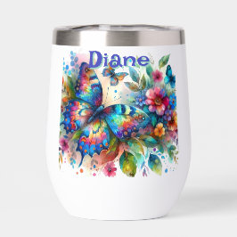 Wasserfarben Butterfly Blumengarten Personalisiert