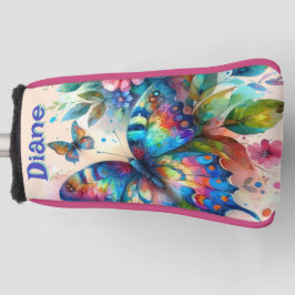 Wasserfarben Butterfly Blumengarten Personalisiert Golf Headcover