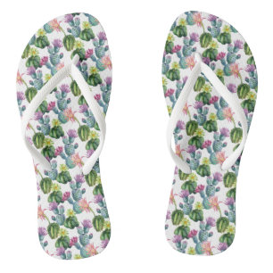 Wasserfarben Cacti Art Muster Flip Flops