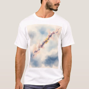 Wasserfarben-Comet-Galaxie-Szene T-Shirt