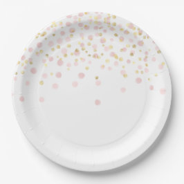Wasserfarben Confetti Elegante Rosa Pappteller