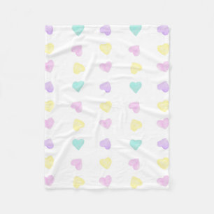 Wasserfarben Convo Heartz Blank Pastel Blanket Fleecedecke
