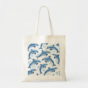 Wasserfarben-Delfin-Muster Tragetasche