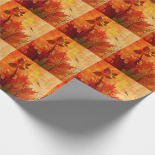 Wasserfarben, die über Herbstböden hinweg gestört  Geschenkpapier