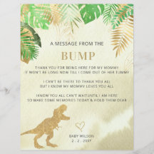 Wasserfarben-Dinosaurier-Nachricht aus dem Bump-Ze