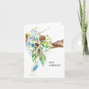 Wasserfarben-Dogwood-Sympathie-Karte Karte