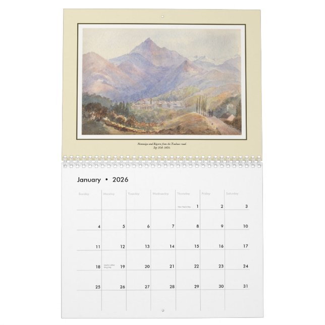 Wasserfarben einer viktorianischen Dame Kalender (Jan 2026)