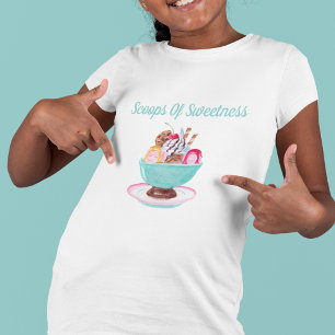 Wasserfarben-Eisbecher-Kinder T-Shirt