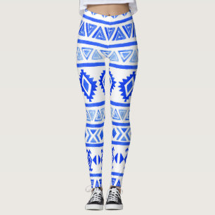 Wasserfarben ethnische Azteken, geometrisches Must Leggings