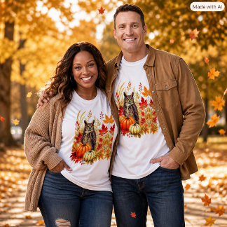 Wasserfarben-Eule Herbstlaub im Herbst T-Shirt