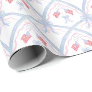 Wasserfarben Feuerwerk zum 4. Juli Geschenkpapier