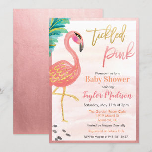 Wasserfarben-Flamingo-Baby-Shower-Einladung Einladung