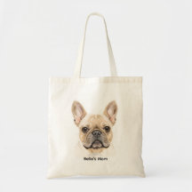Wasserfarben Französische Bulldogge Tote Bag Neutr