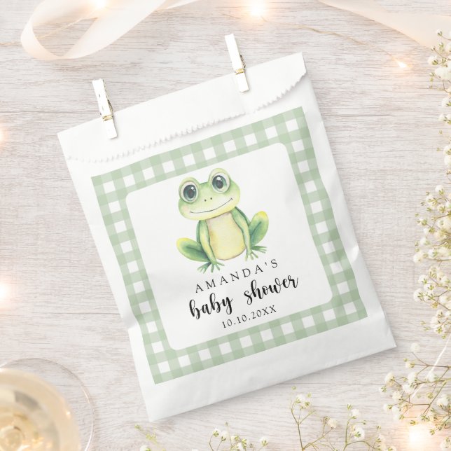 Wasserfarben Frog Baby Dusche Geschenktütchen (Ausgeschnitten)