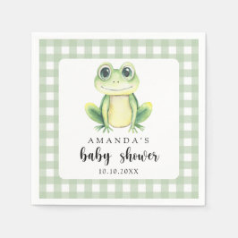 Wasserfarben Frog Baby Dusche Serviette