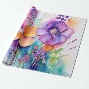 Wasserfarben für weiche Petalen Geschenkpapier