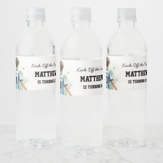 Wasserfarben Fußball Geburtstagsfeier Wasserflasch