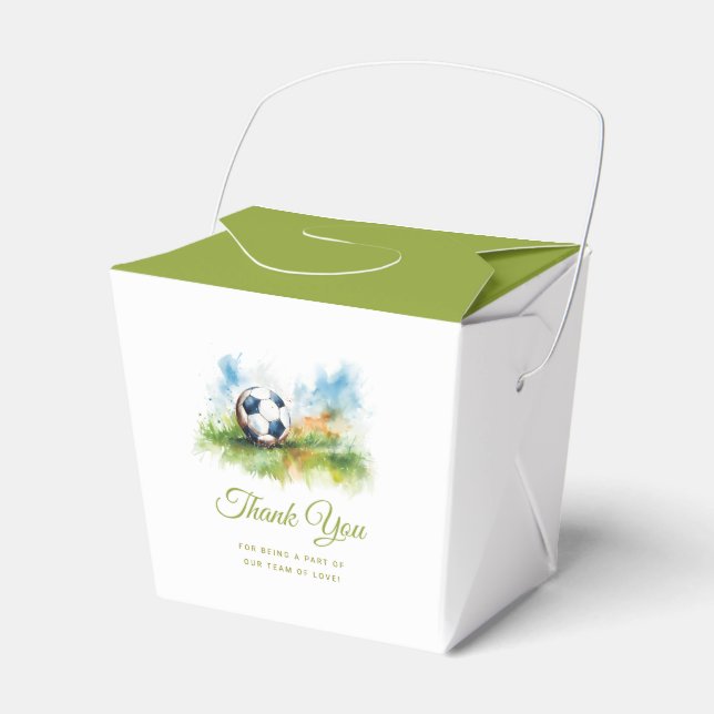 Wasserfarben-Fußball-Kinderdusche Geschenkschachtel (Vorderseite)