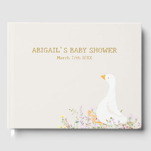 Wasserfarben Gänse Duck Wildblume Babydusche Gästebuch