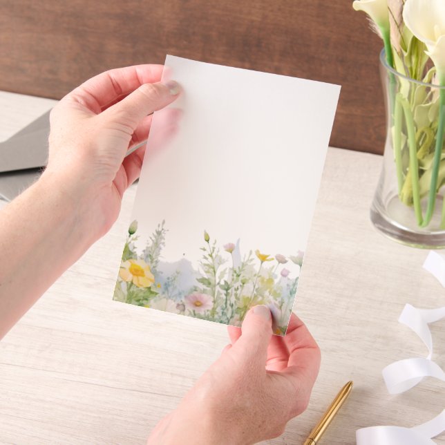 Wasserfarben-Garten-Blumenrand (Handgehalten)