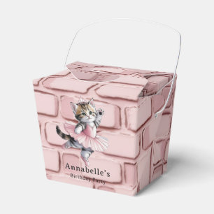 Wasserfarben-Geburtstagsfeier für Ballerina-Kätzch Geschenkschachtel