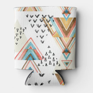 Wasserfarben Geometrisch Nahtlos: Tribal Style. Dosenkühler