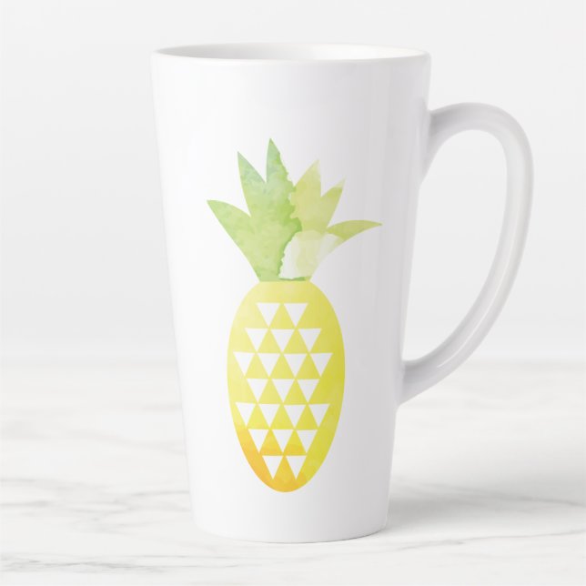 Wasserfarben Geometrische Ananas Milchtasse (Rechts)