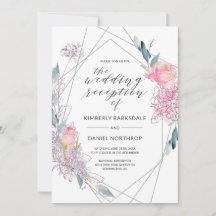 Wasserfarben Geometrische Hochzeitsempfehlung