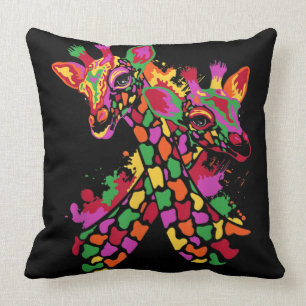 Wasserfarben Giraffe Lover Funny Giraffe Print Kissen