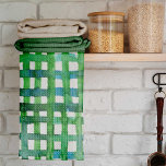 Wasserfarben-Gitter - grün Geschirrtuch<br><div class="desc">Dieses Gingham Aquarellmuster ist eine moderne Drehung auf klassischen Karos. Dieses Design zeichnet sich durch ein grünes Gitter im Aquarellstil aus,  das für einen sommerlichen,  kühlen Look sorgt.</div>