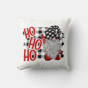 Wasserfarben Gnomes Christmas Buffalo Kariert Kissen