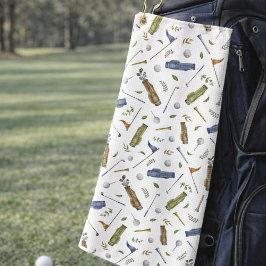 Wasserfarben-Golf-Muster Golfhandtuch | Golfg Sche
